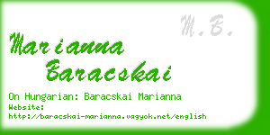 marianna baracskai business card